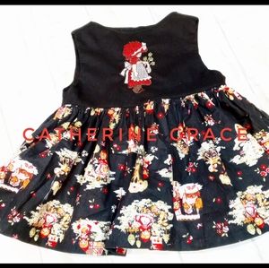 Little red riding hood outfit, baby girl clothes,